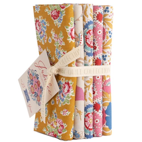 Tilda Patchwork Stoff Baumwolle - Jubilee - Farm Flowers Mustard